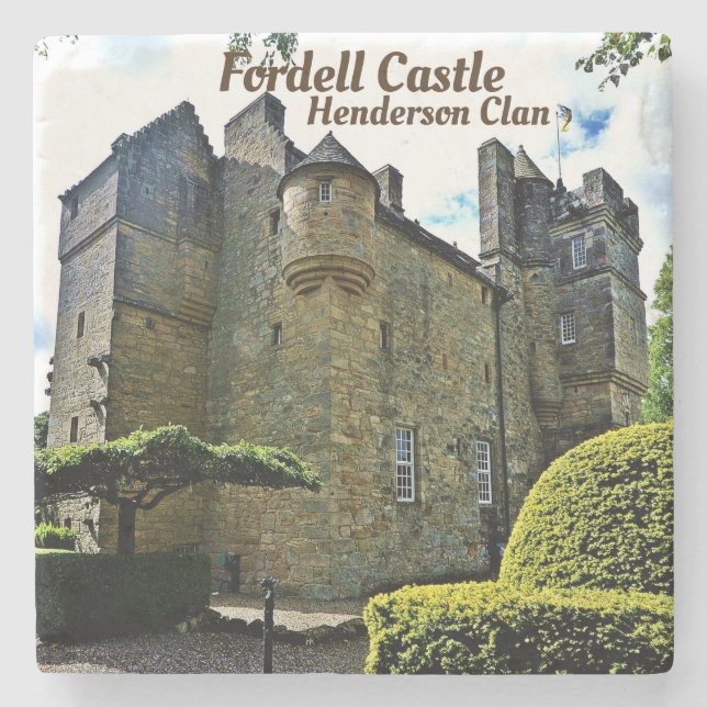 Fordell Castle - Scottish Henderson Clan Steinuntersetzer (Vorderseite)