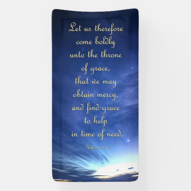 Förderbanner - Hebräische 4:16 Banner (Vertikal)