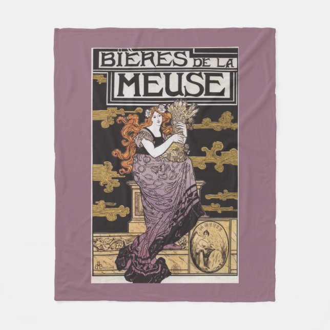 Förderndes Plakat Bieres De-La Maas Fleecedecke (Vorderseite)