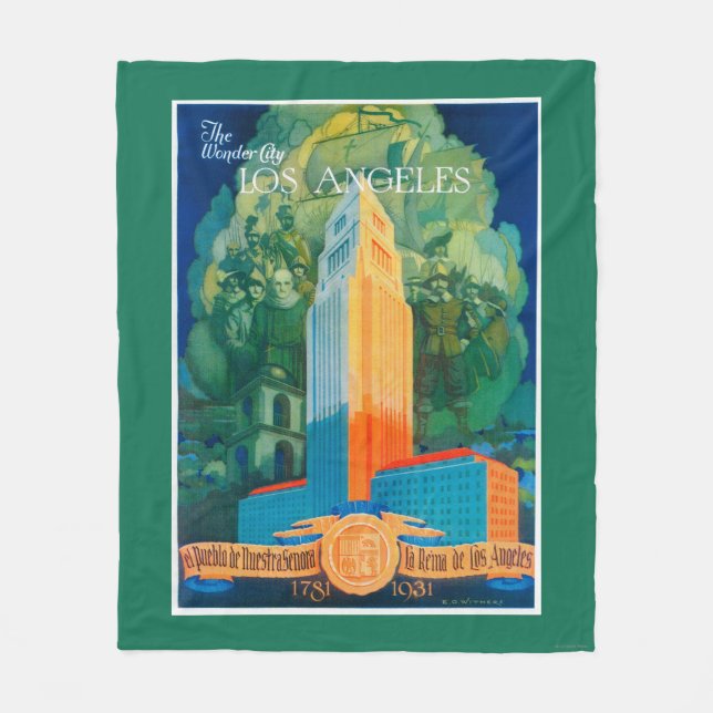 Förderndes Plakat Los Angeless Fleecedecke (Vorderseite)