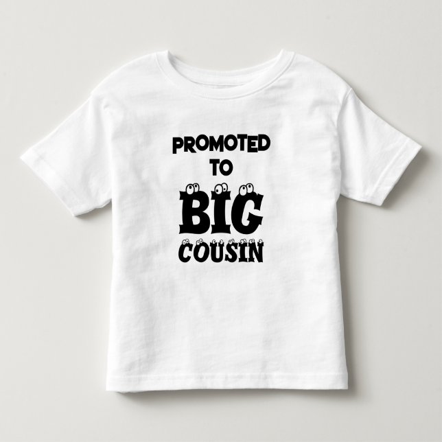 FÖRDERT ZU GROSSER COUSIN-SIBLING-ANKÜNDIGUNG KLEINKIND T-SHIRT (Vorderseite)
