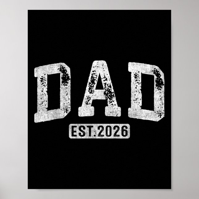 Fördert zum Vater Est 2026 Daddy zu Geschenken ers Poster (Vorne)
