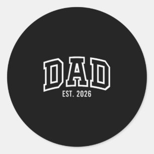 Fördert zum Vater Est 2026 Daddy zu Geschenken ers Runder Aufkleber