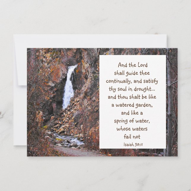 Förderung der Kultur Isaiah Wasserfall Natur Karte (Vorderseite)