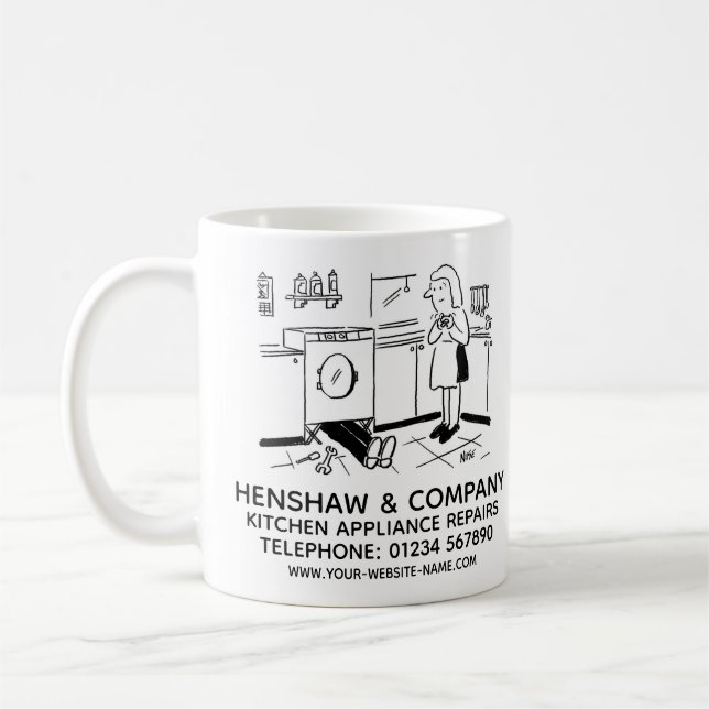 Förderung der Reparatur von Waschmaschinen Kaffeetasse (Links)