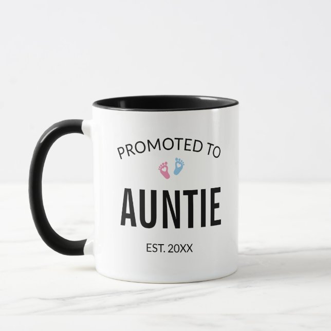 Förderung der Schwangerschaftsankündigung bei Tant Tasse (Links)