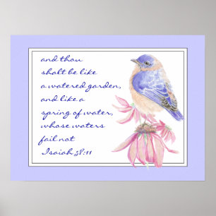 Förderung der Verheißungsschrift Isaiah Bluebird G Poster