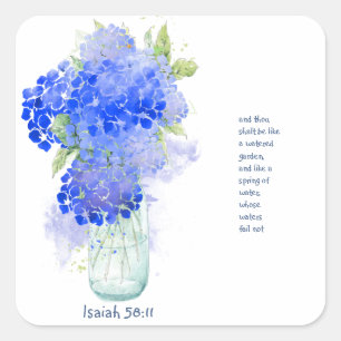 Förderung des Versprechens der Schrift Isaiah Hydr Quadratischer Aufkleber