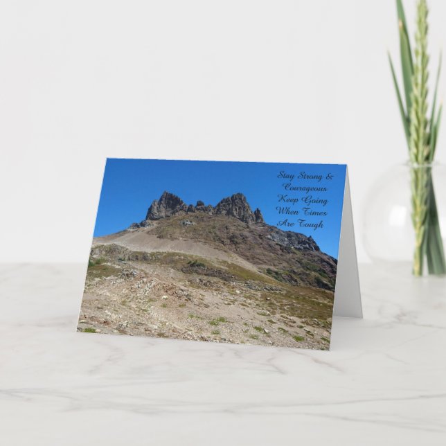 Förderung für harte Zeiten Feiertagskarte (Vorderseite)