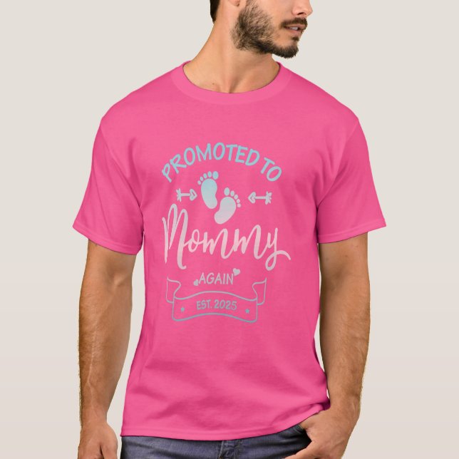 Förderung für Mami Est.2025 Schwangerschaftsförder T-Shirt (Vorderseite)