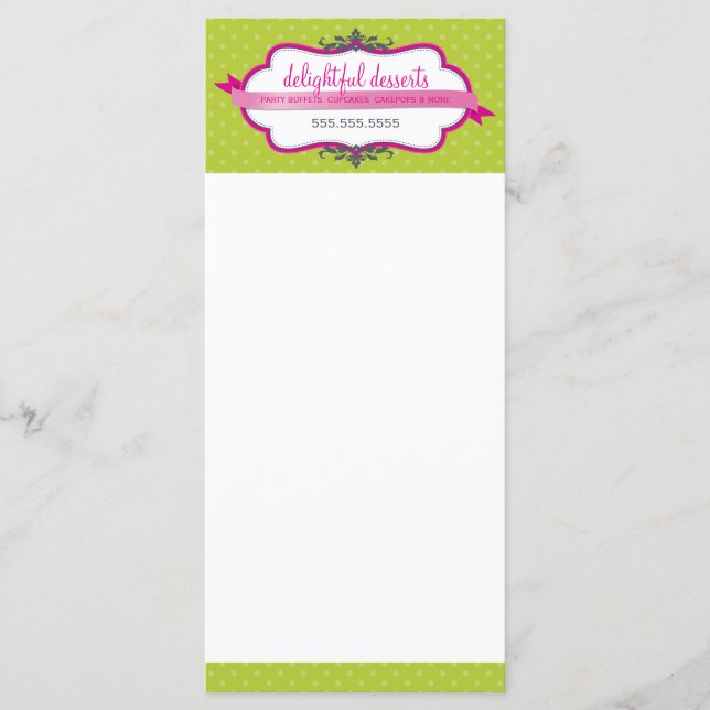 FÖRDERUNG MARKETING-KARTE-Logo stylisch rosa Limon Menükarte (Vorderseite)