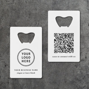 Förderung moderner Logos und QR-Codes Geldbeutel Flaschenöffner