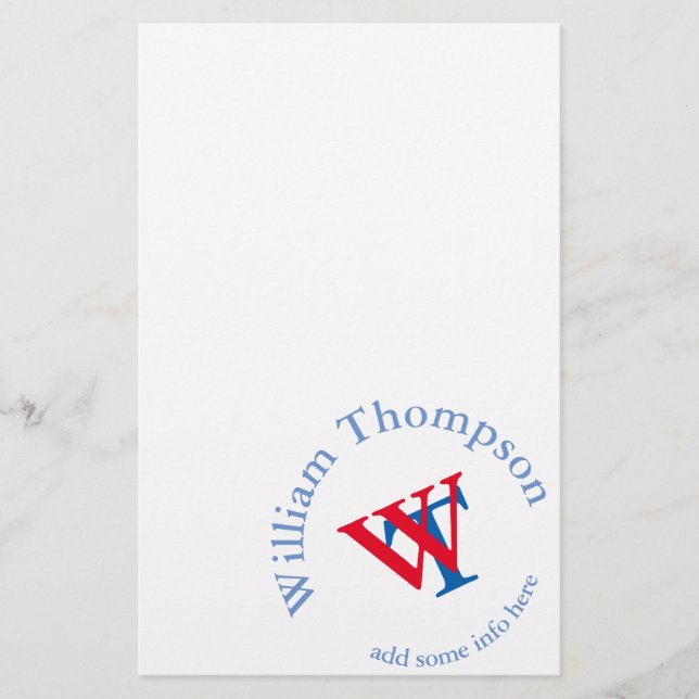 Förderung selbst | Logo | Rot/Blau Briefpapier (Vorderseite)