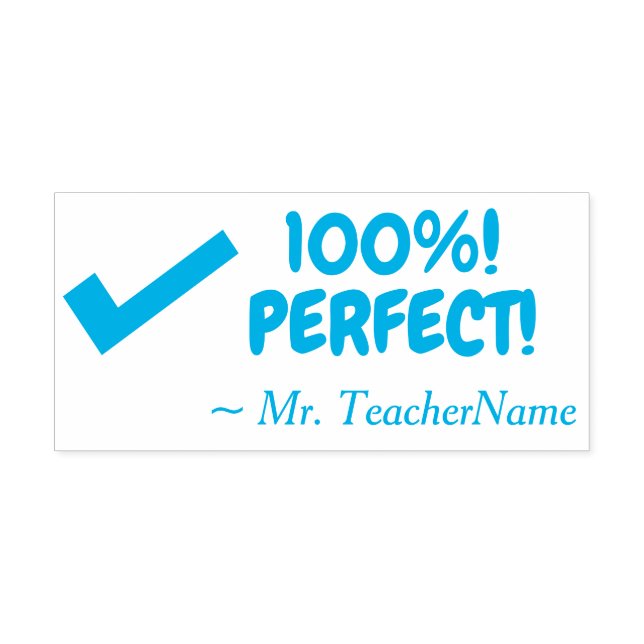 Förderung von "100%! PERFEKT!" Lehrerin Rubber Bri Permastempel (Design)