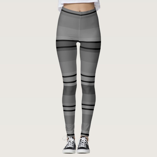 Förderung von dicken, farbigen Streifen Leggings (Vorderseite)