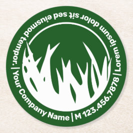 Förderung von Green Lawn Care Services Runder Pappuntersetzer