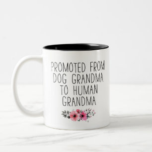 Förderung von Hunde Oma zu Menschengroßmutter Zwei Zweifarbige Tasse