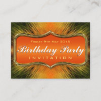 Förderung von Orange Art Mini Einladungen zum Gebu