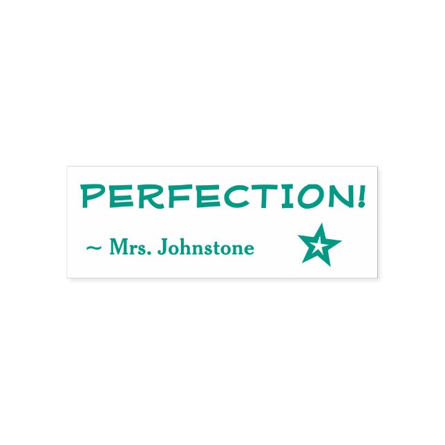 Förderung von "PERFECTION!" + Name des Lehrers Permastempel (Design)