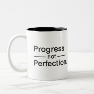 Förderung von "Progress over Perfection" - Tasse