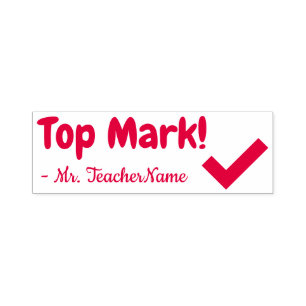 Förderung von "Top Mark!" + Name des Autors Permastempel