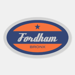 Fordham Ovaler Aufkleber