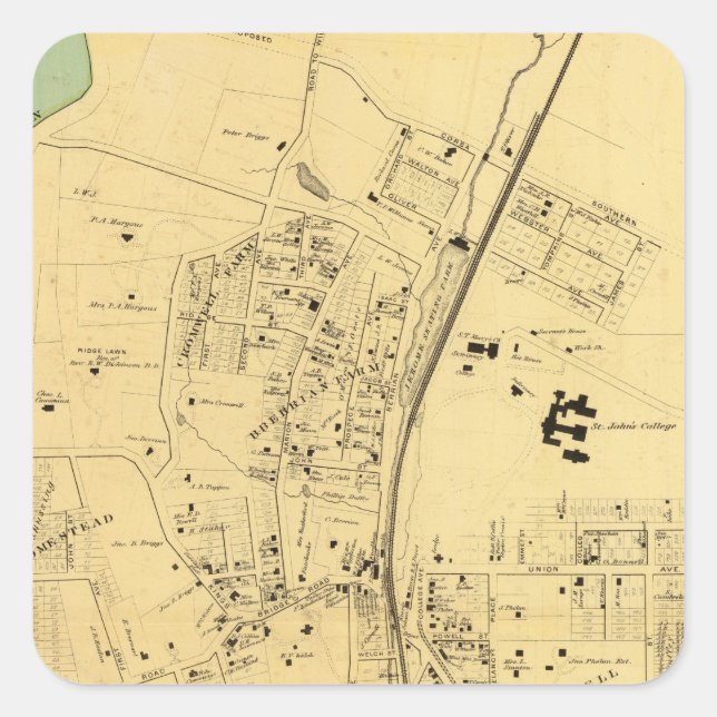 Fordham Quadratischer Aufkleber (Vorderseite)