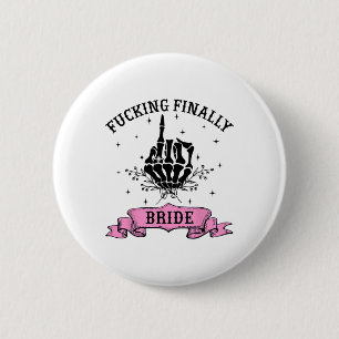 Fording schließlich Bride Skeleton Hand Halloween Button
