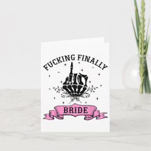 Fording schließlich Bride Skeleton Hand Halloween Karte