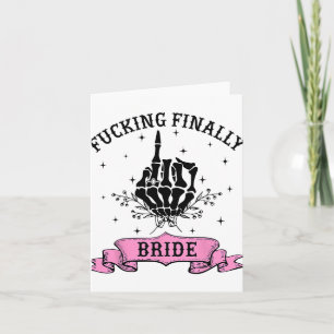 Fording schließlich Bride Skeleton Hand Halloween Karte