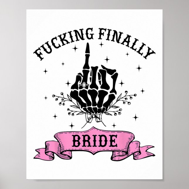 Fording schließlich Bride Skeleton Hand Halloween  Poster (Vorne)