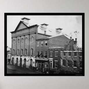 Fords Theater, Szene von Lincolns Tod 1865 Poster