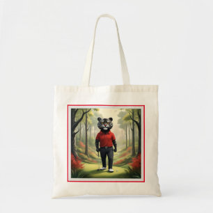 "Fore! Ein schwarzer Tiger, der Golf im Wald spiel Tragetasche