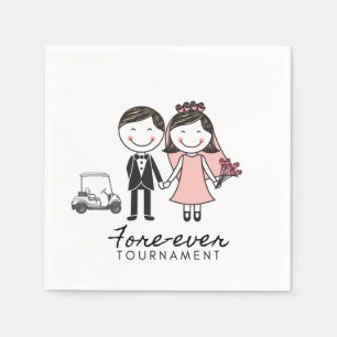FORE EVER Golf Hochzeitsturnier für Golfer Groc Serviette