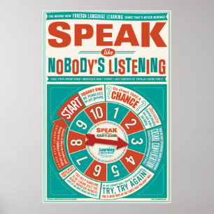 Foreign Language classroom poster (Speak like…)