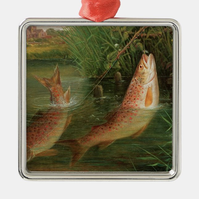 Forelle bei Winchester Silbernes Ornament (Vorne)