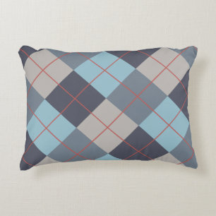 Forelle Blue Gray Baumwolle Orange Red Pattern Dekokissen
