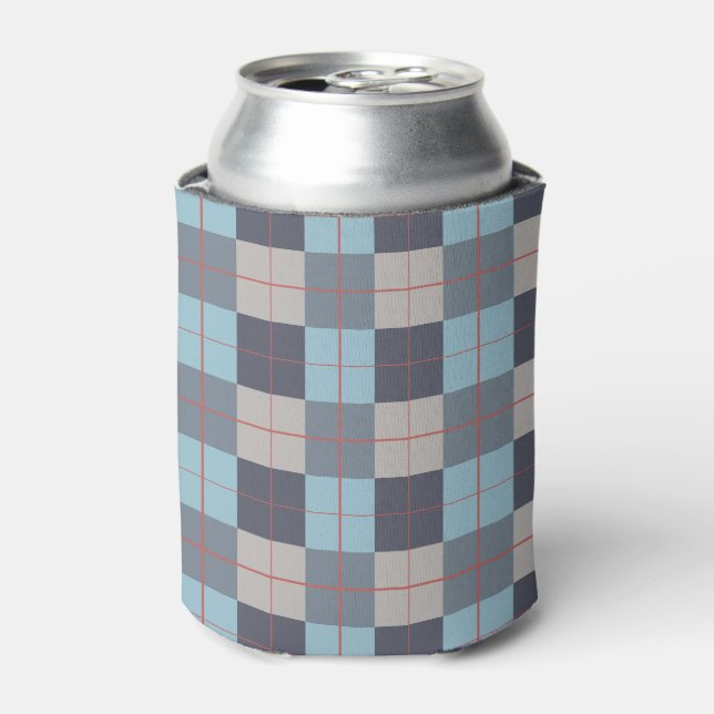 Forelle Blue Gray Baumwolle Orange Red Pattern Dosenkühler (Kanne Vorderseite)
