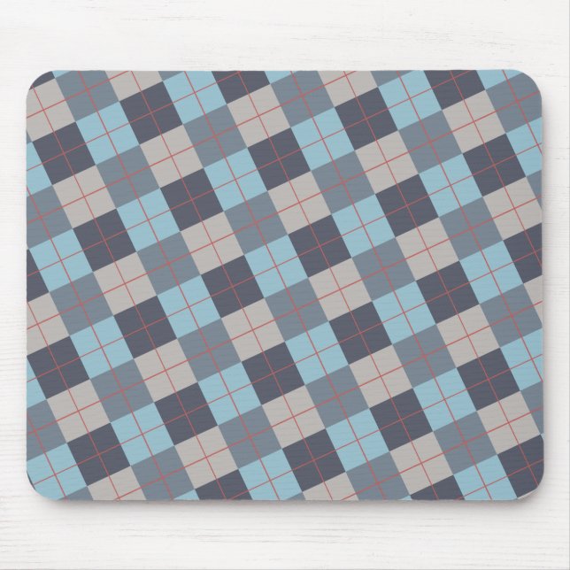 Forelle Blue Gray Baumwolle Orange Red Pattern Mousepad (Vorne)