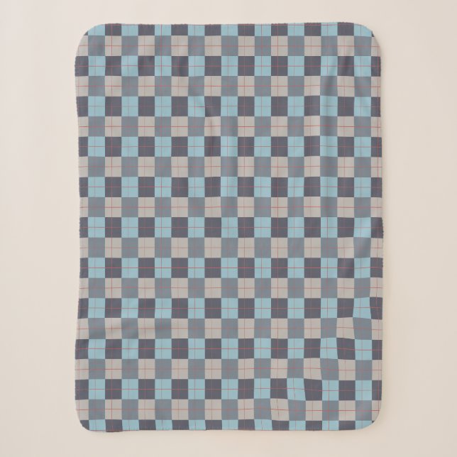 Forelle Blue Gray Baumwolle Orange Red Pattern Sherpadecke (Vorderseite)