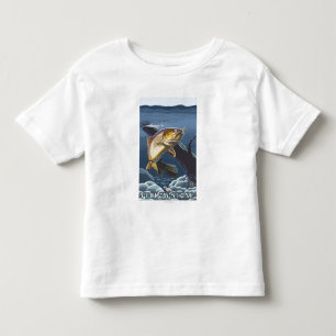 Forelle, die Querschnitt 2 fischt Kleinkind T-shirt