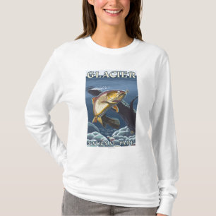 Forelle, die Querschnitt fischt T-Shirt