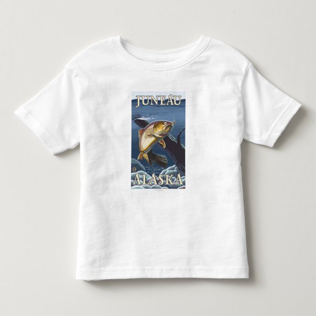 Forelle, die Querschnitt - Juneau, Alaska fischt Kleinkind T-shirt (Vorderseite)