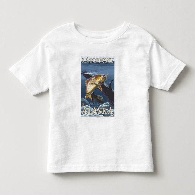 Forelle, die Querschnitt - Latouche, Alaska fischt Kleinkind T-shirt (Vorderseite)