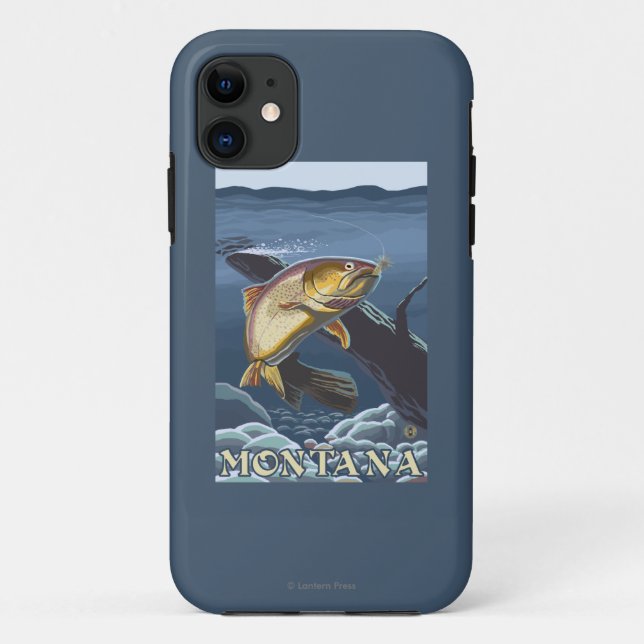 Forelle, die Querschnitt - Montana fischt Case-Mate iPhone Hülle (Rückseite)