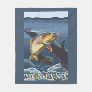 Forelle, die Querschnitt - Montana fischt Fleecedecke