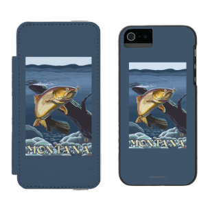 Forelle, die Querschnitt - Montana fischt Incipio Watson™ iPhone 5 Geldbörsen Hülle