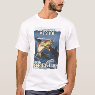 Forelle, die Querschnitt - Schurken- fischt, T-Shirt