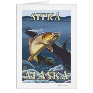 Forelle, die Querschnitt - Sitka, Alaska fischt