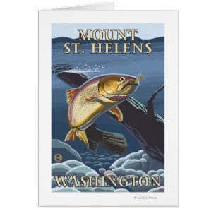 Forelle, die Querschnitt - St. Helens, WA fischt